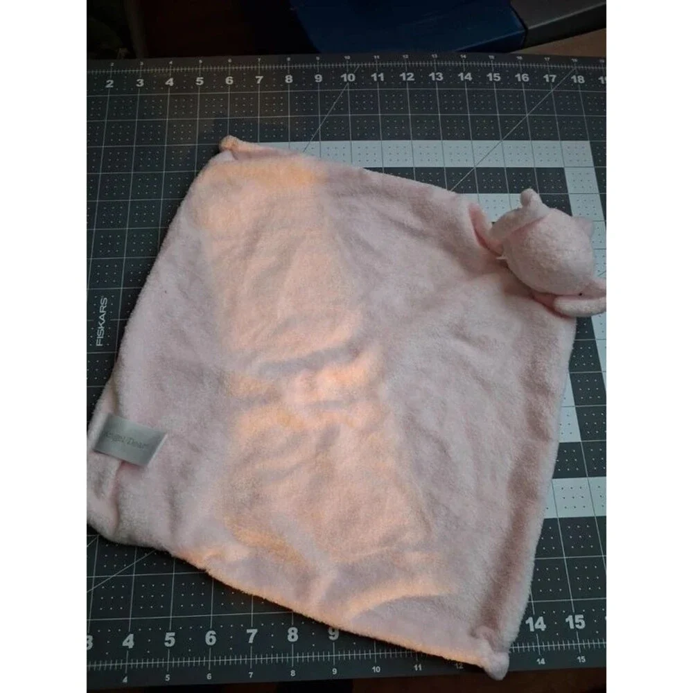 Angel Dear Pink Elephant Lovey Security Blanket Plush